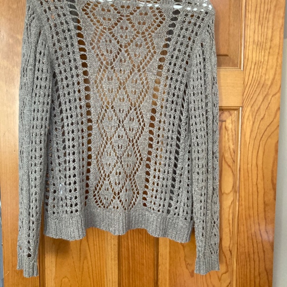 Knitted Beige Cardigan Sweater By Cyrus Size M - Picture 2 of 4